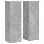 Supporti per Piante 2 pz Grigio 25x25x80 cm Legno Multistrato