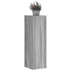 Supporti per Piante 2 pz Grigio 25x25x80 cm in Multistrato