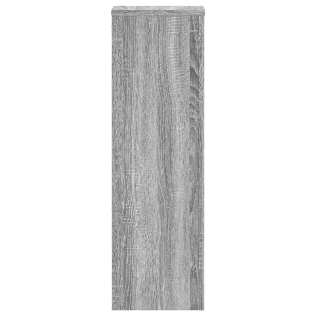 Supporti per Piante 2 pz Grigio 25x25x80 cm in Multistrato