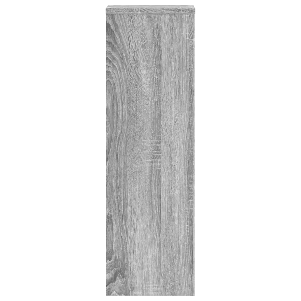 Supporti per Piante 2 pz Grigio 25x25x80 cm in Multistrato