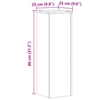 Supporti per Piante 2 pz Grigio 25x25x80 cm in Multistrato