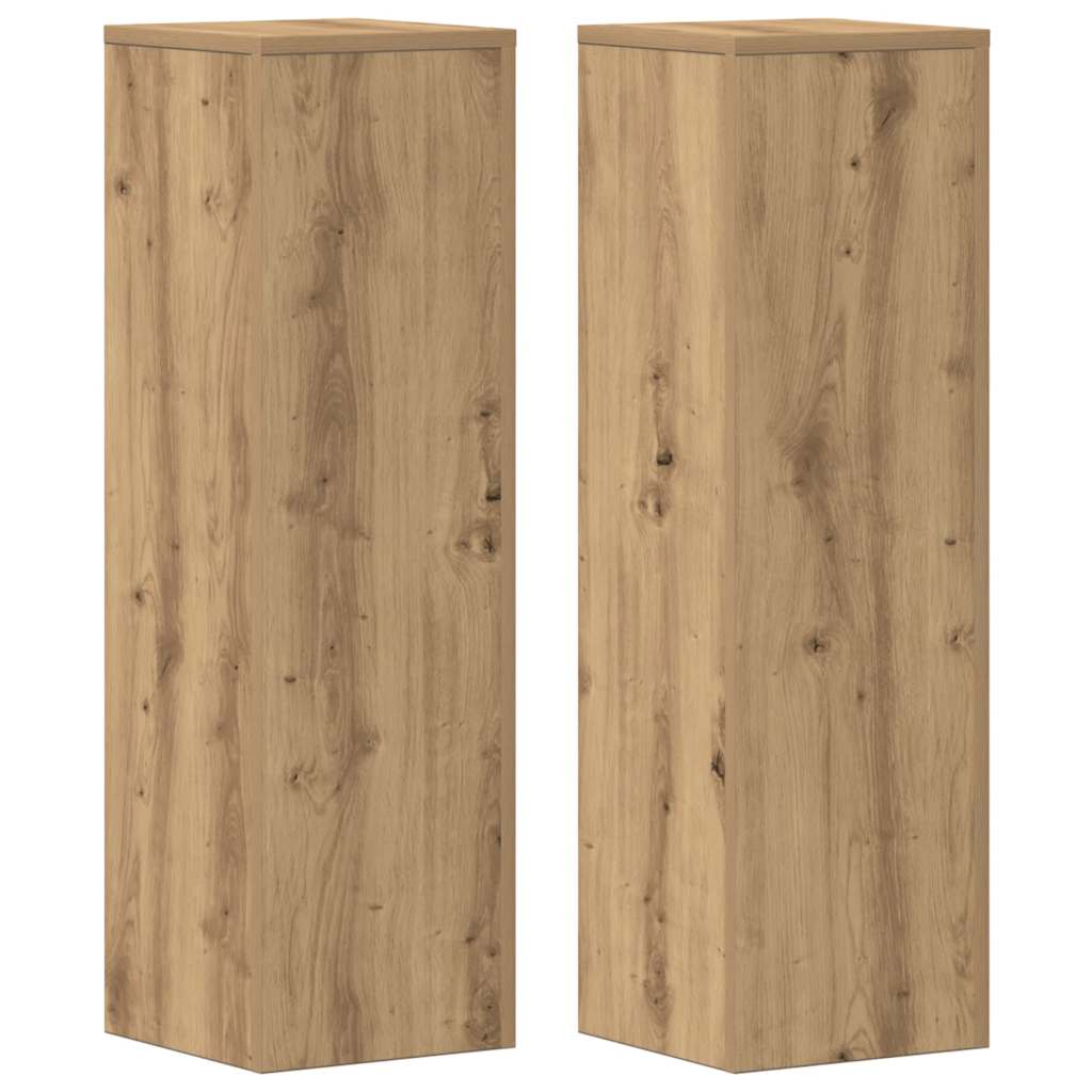 Supporti per Piante 2 pz Rovere 25x25x80 cm in Multistrato