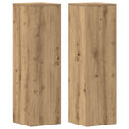 Supporti per Piante 2 pz Rovere 25x25x80 cm in Multistrato