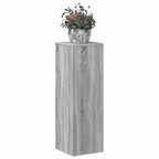 Supporto per Piante Grigio Sonoma 33x33x100 cm in Truciolato