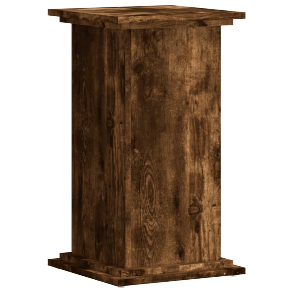 Supporto per Piante Rovere Fumo 33x33x60 cm Legno Multistrato