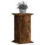 Supporto per Piante Rovere Fumo 33x33x60 cm Legno Multistrato