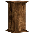 Supporto per Piante Rovere Fumo 33x33x60 cm Legno Multistrato