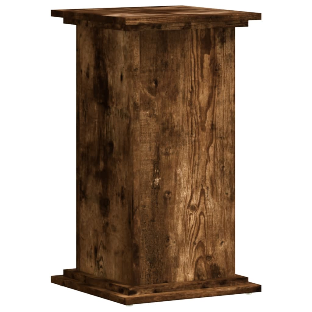 Supporto per Piante Rovere Fumo 33x33x60 cm Legno Multistrato
