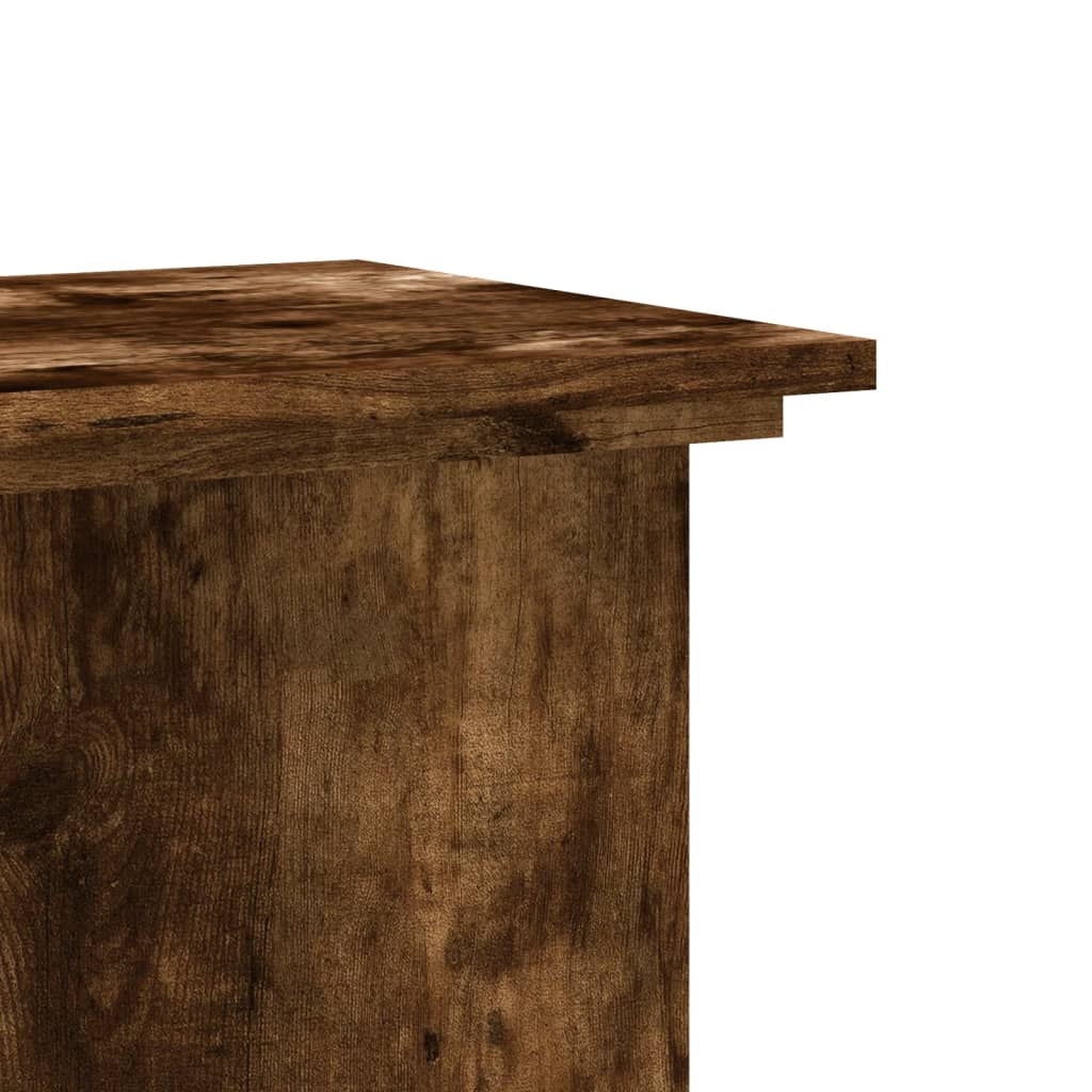 Supporto per Piante Rovere Fumo 33x33x60 cm Legno Multistrato