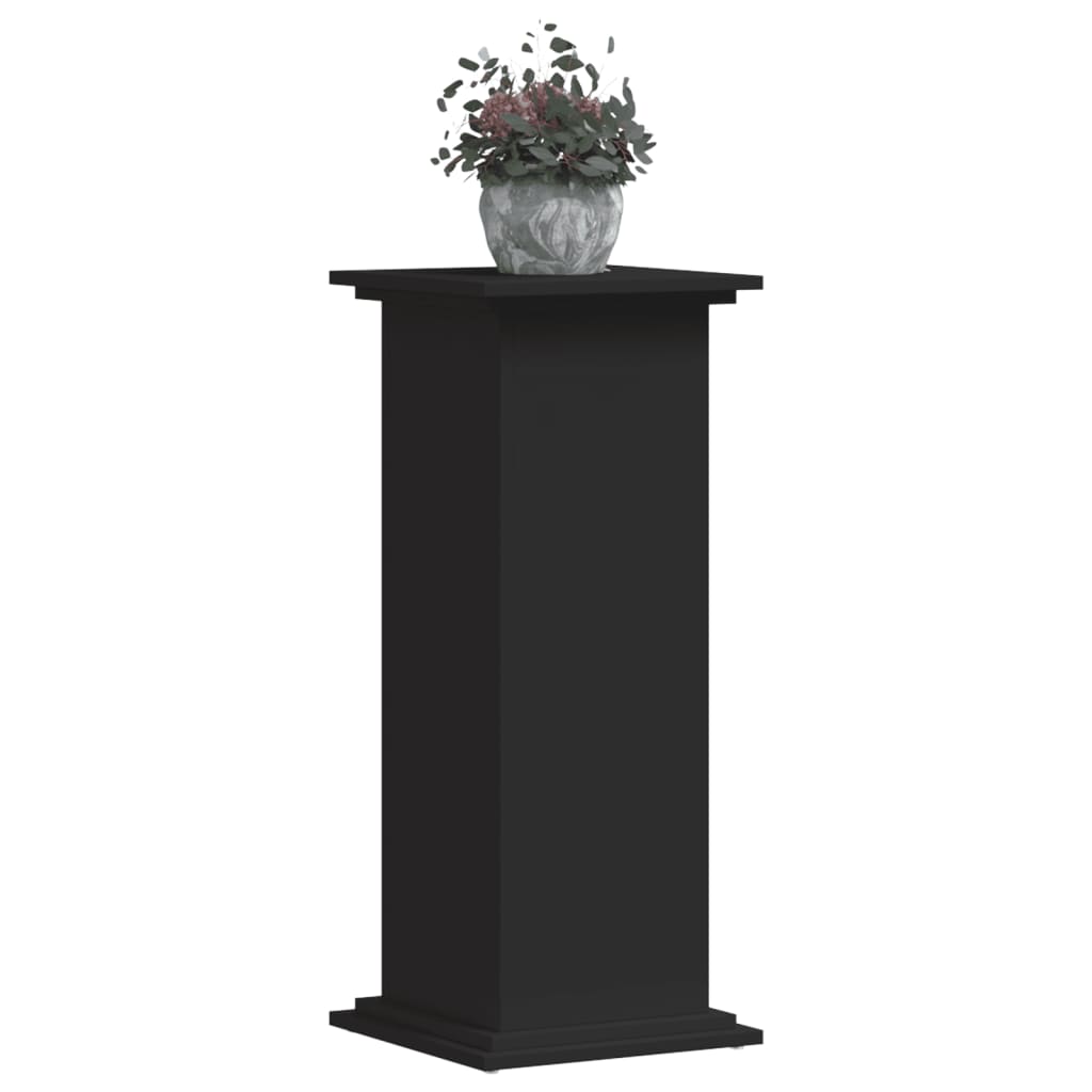 Supporto per Piante Nero 33x33x80 cm in Truciolato