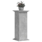 Supporto per Piante Grigio 33x33x80 cm in Legno Multistrato