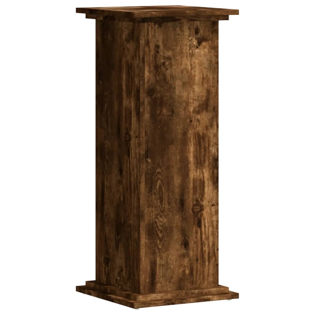 Supporto per Piante Rovere Fumo 33x33x80 cm Legno Multistrato