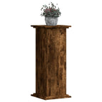 Supporto per Piante Rovere Fumo 33x33x80 cm Legno Multistrato