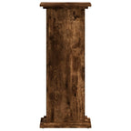 Supporto per Piante Rovere Fumo 33x33x80 cm Legno Multistrato