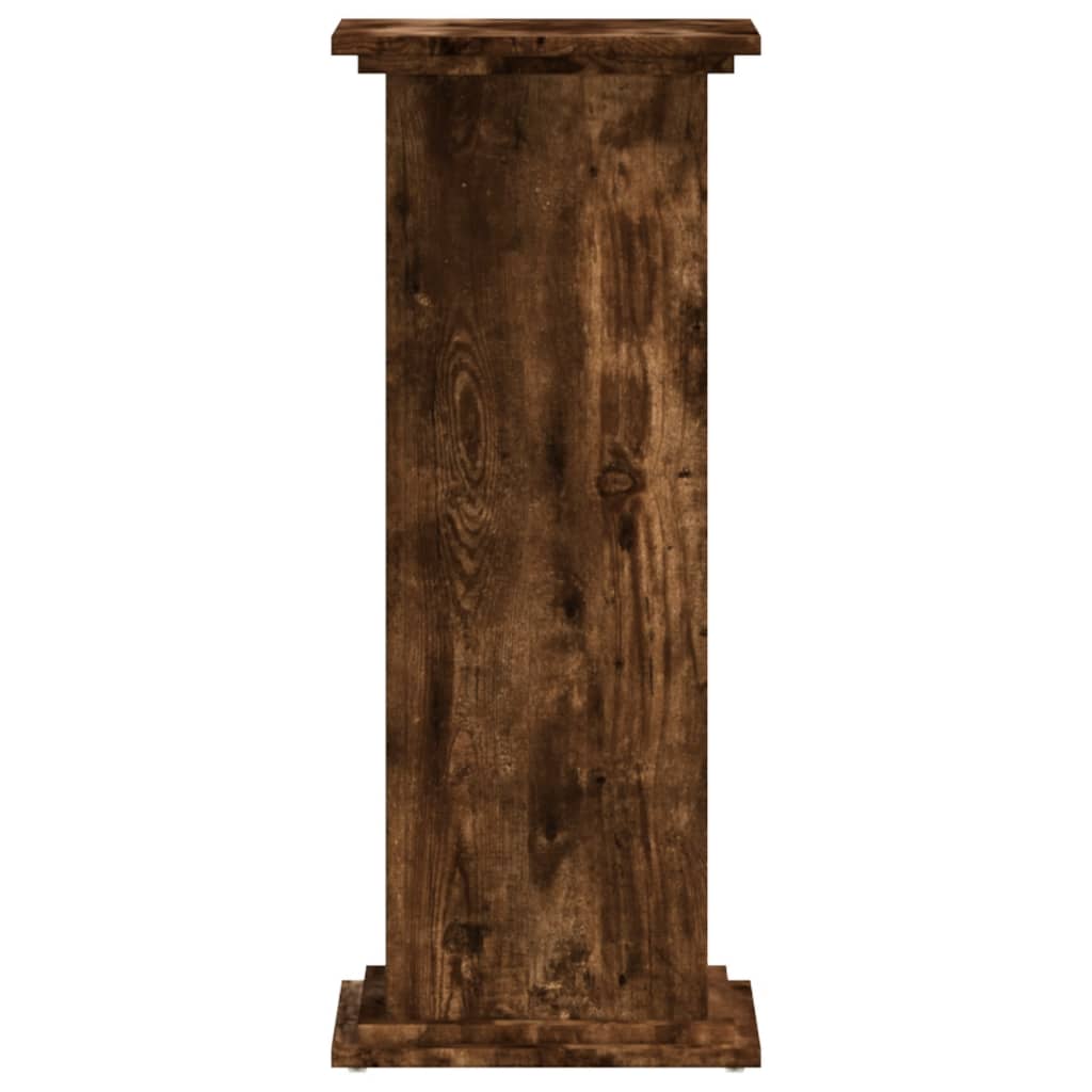 Supporto per Piante Rovere Fumo 33x33x80 cm Legno Multistrato