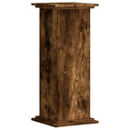 Supporto per Piante Rovere Fumo 33x33x80 cm Legno Multistrato