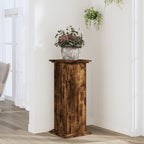 Supporto per Piante Rovere Fumo 33x33x80 cm Legno Multistrato