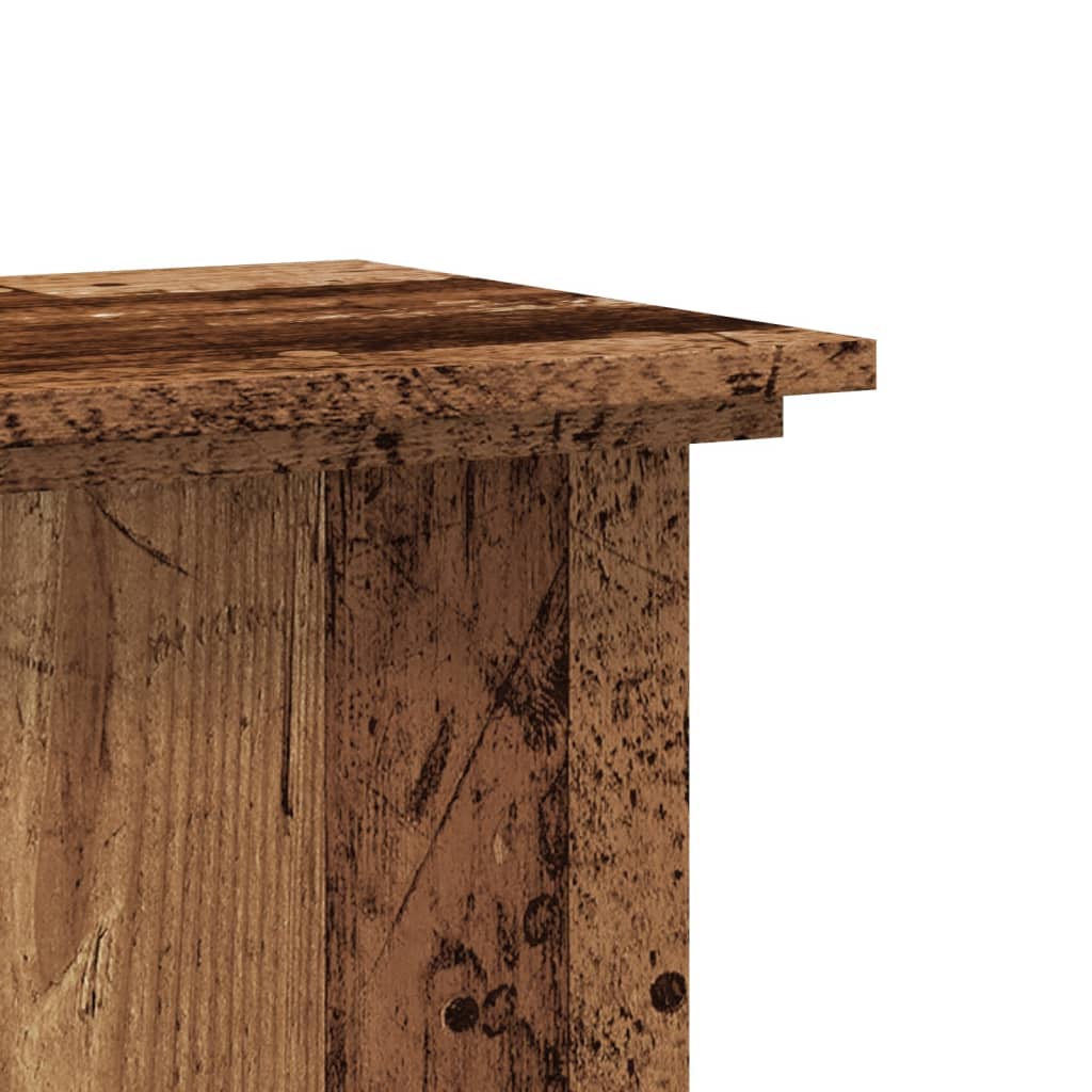Supporto per Piante Legno Vecchio 33x33x80 cm Legno Multistrato
