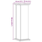 Supporto per Piante Bianco 33x33x100 cm in Truciolato