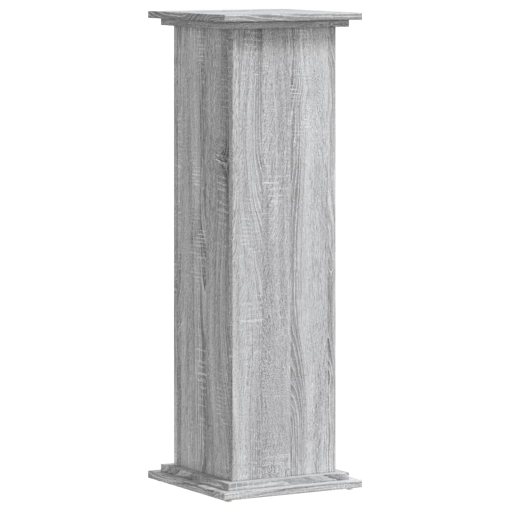 Supporto per Piante Grigio Sonoma 33x33x100 cm in Truciolato