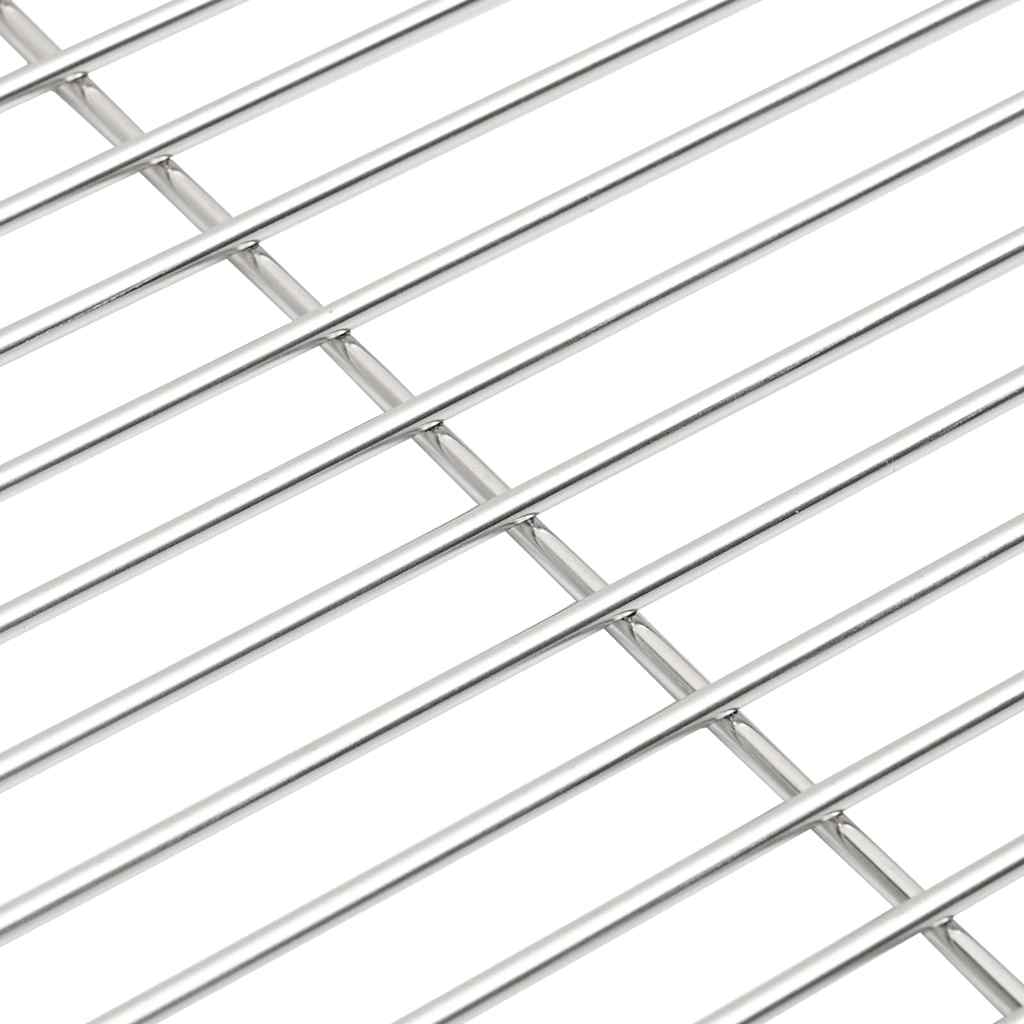 Griglia per barbecue Argento 43 x 43 cm Acciaio inossidabile