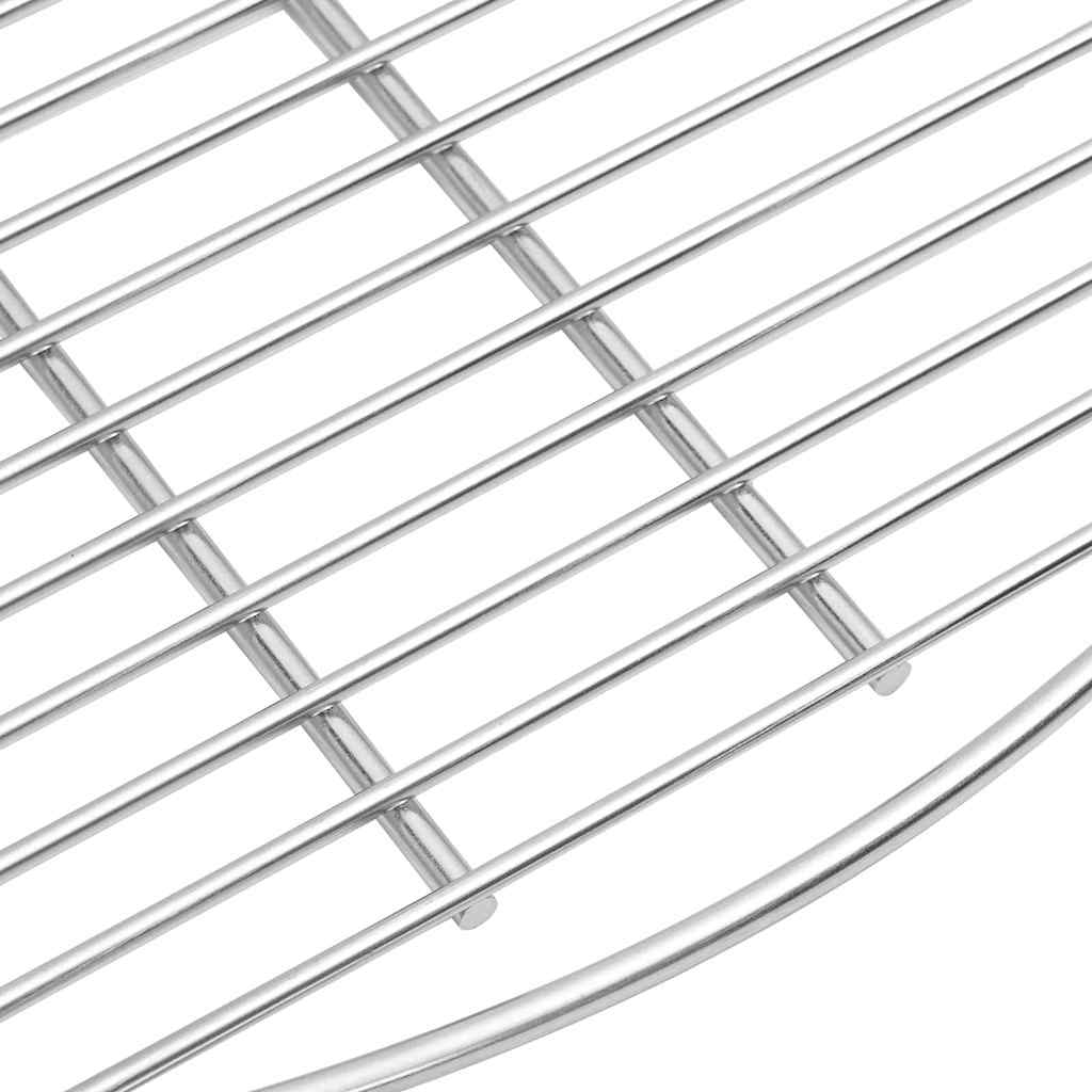Griglia per barbecue Argento 57 x 57 cm Acciaio inossidabile