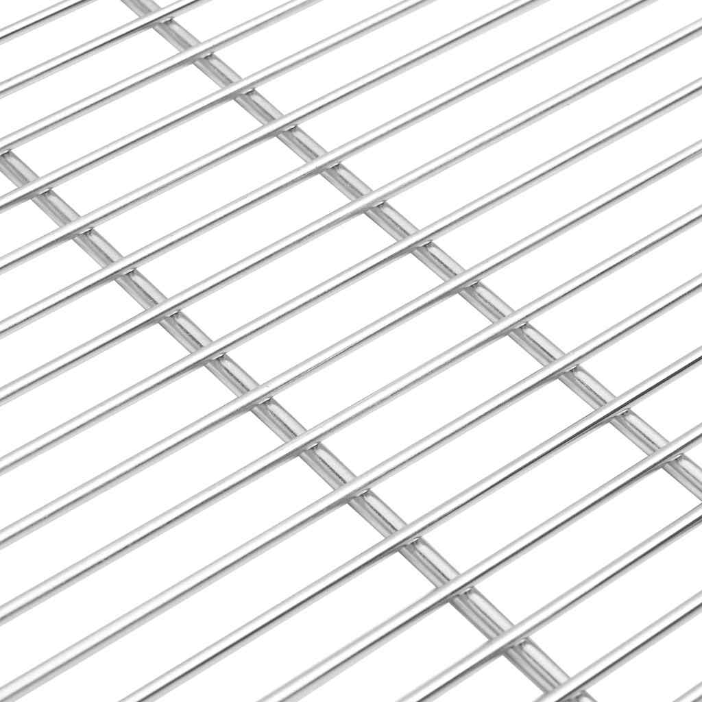 Griglia per barbecue Argento 60 x 60 cm Acciaio inossidabile