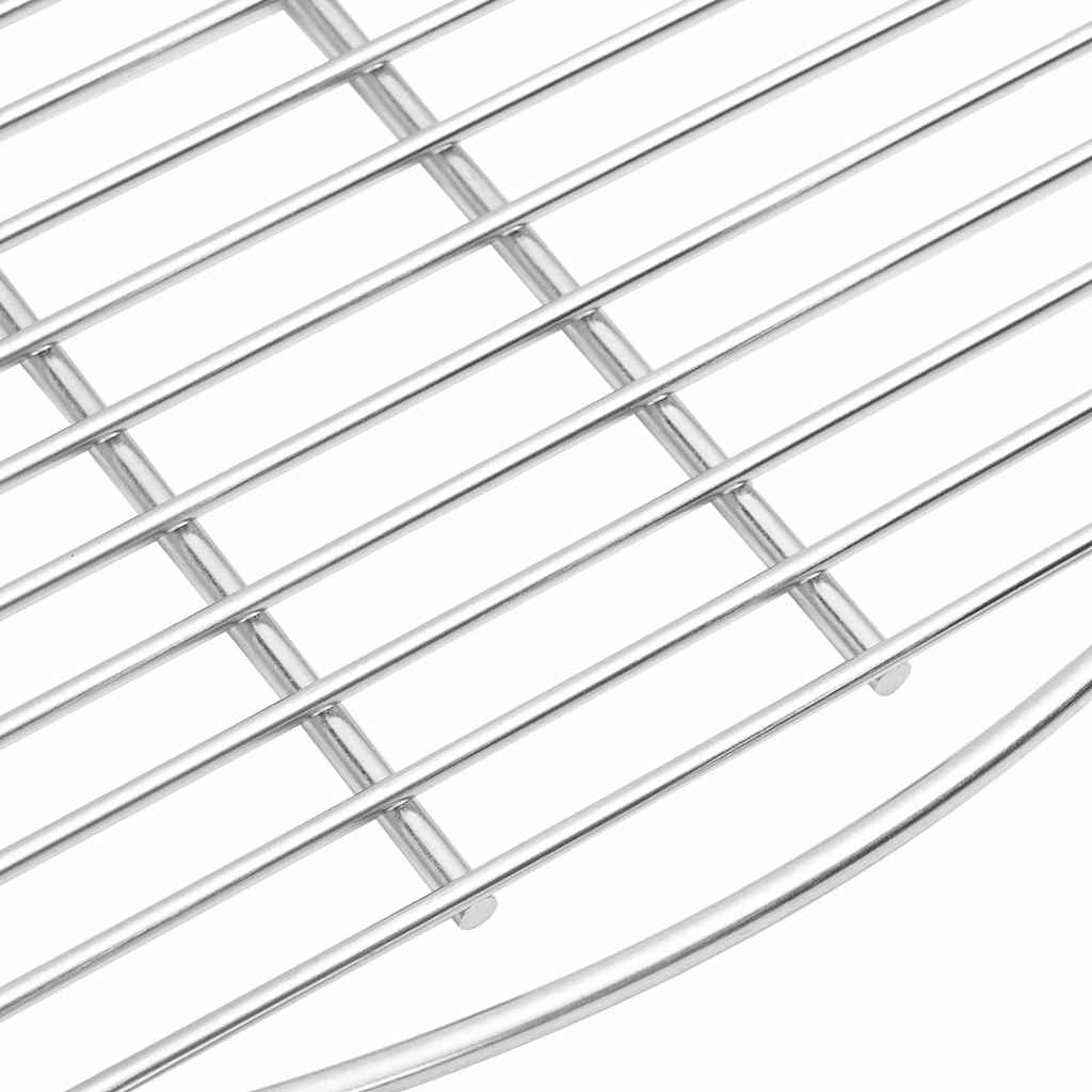 Griglia per barbecue Argento 60 x 60 cm Acciaio inossidabile