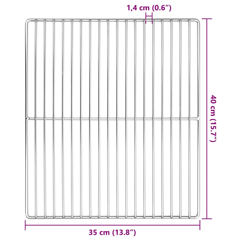 Griglia Argento 40 x 35 cm Acciaio inossidabile
