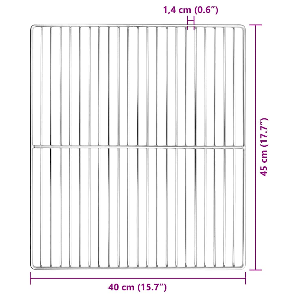 Griglia Argento 45 x 40 cm Acciaio inossidabile