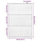 Griglia Argento 60 x 40 cm Acciaio inossidabile