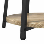 Set tavolini con lo scaffale 2 pcs Rovere Sonoma e Nero