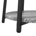 Set tavolini con lo scaffale 2 pcs Grigio Sonoma e Nero