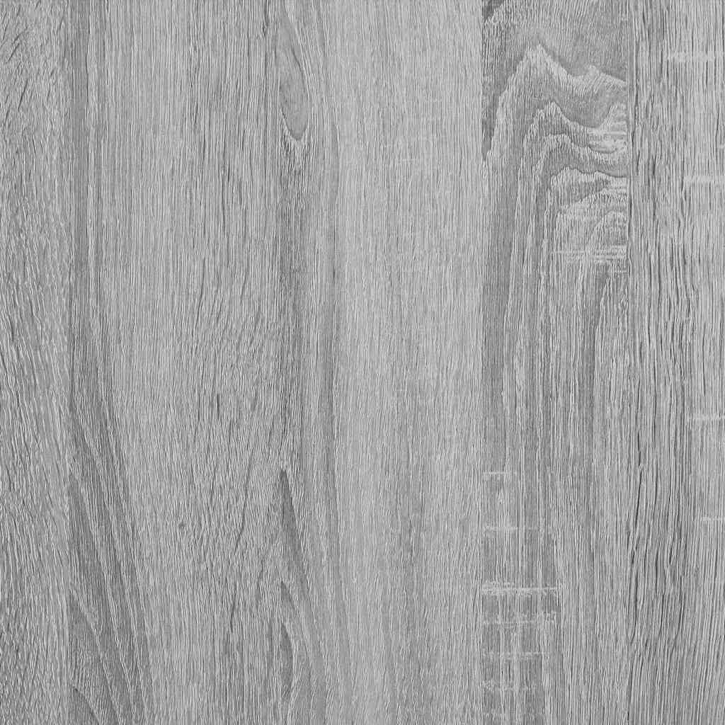 Set tavolini con lo scaffale 2 pcs Grigio Sonoma e Nero
