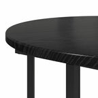 Set tavolini con lo scaffale 2 pcs Rovere Nero