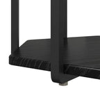 Set tavolini con lo scaffale 2 pcs Rovere Nero