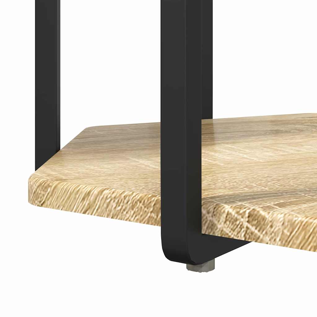 Set tavolini con lo scaffale 2 pcs Marrone