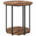 Set tavolini con lo scaffale 2 pcs Marrone