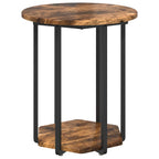 Set tavolini con lo scaffale 2 pcs Marrone