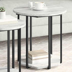 Set tavolini con lo scaffale 2 pcs Grigio
