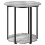 Set tavolini con lo scaffale 2 pcs Grigio