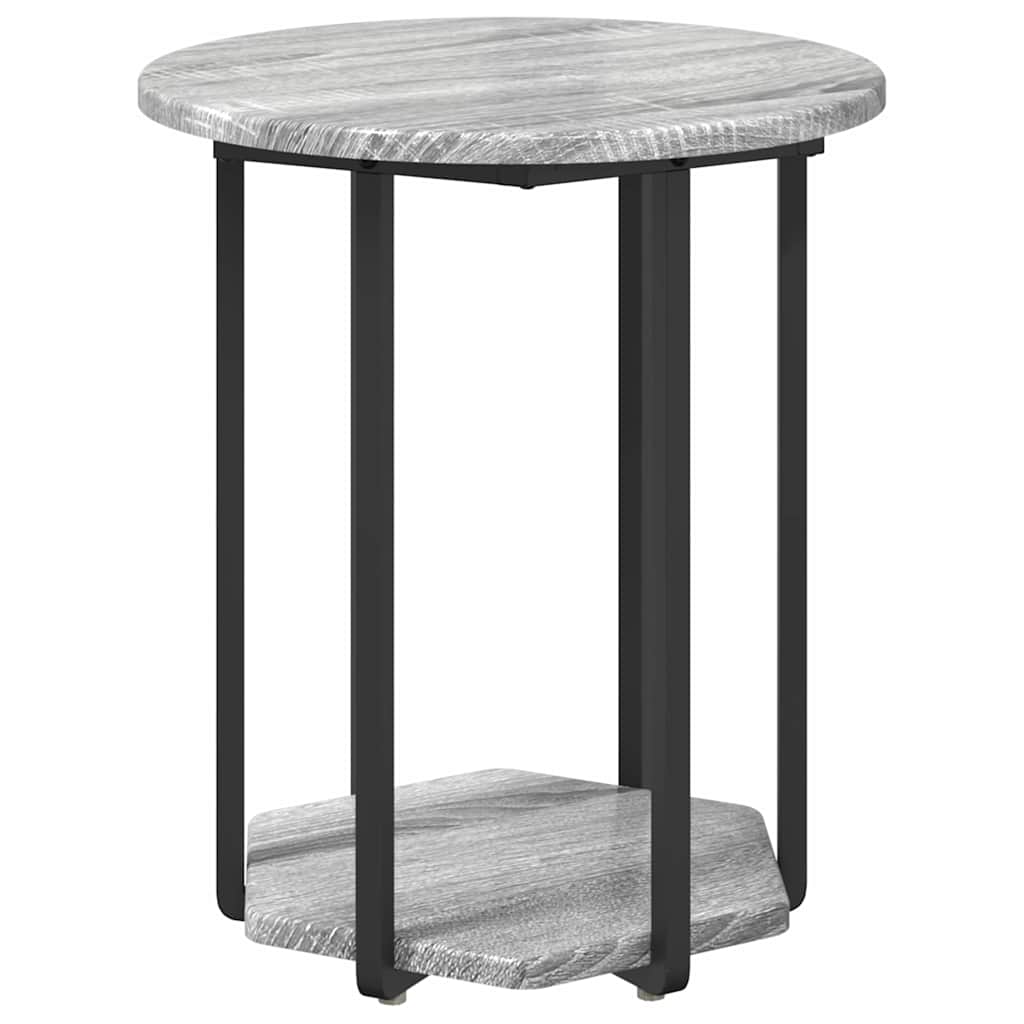 Set tavolini con lo scaffale 2 pcs Grigio