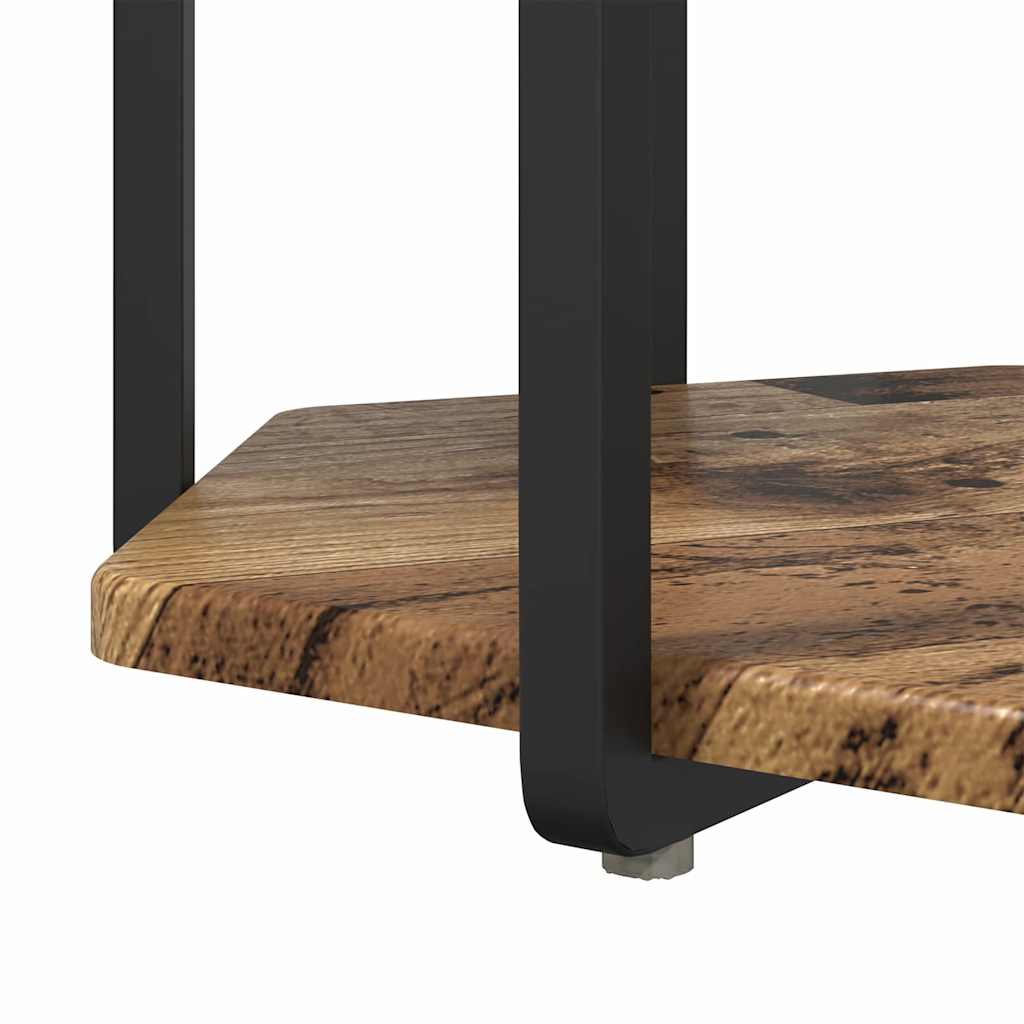 Set tavolini con lo scaffale 2 pcs Marrone