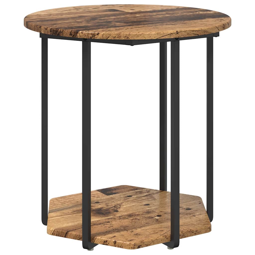 Set tavolini con lo scaffale 2 pcs Marrone