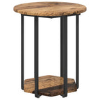 Set tavolini con lo scaffale 2 pcs Marrone
