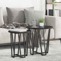 Set tavolini 2 pcs Rovere Nero