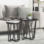 Set tavolini 2 pcs Rovere Nero