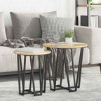 Set tavolini 2 pcs Rovere Sonoma e Nero