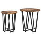Set tavolini 2 pcs Rovere Affumicato e Nero