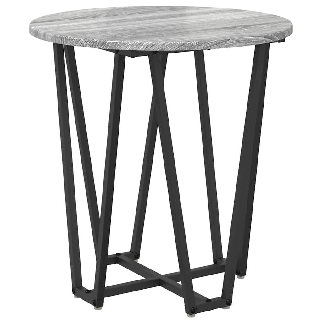 Set tavolini 2 pcs Grigio Sonoma e Nero